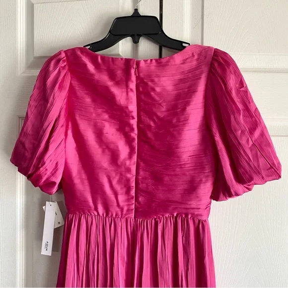 navy blue dress for baby girl Aqua Women's Pleated Cutout A Line Dress - exclusive - Pink main image 1